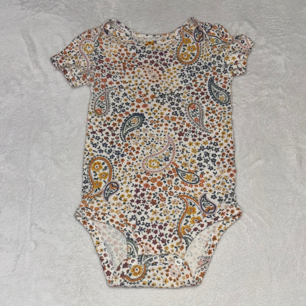 (3 for $10) carters Paisley Print Kids One Piece bodysuit